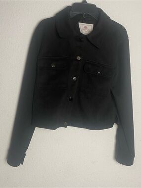 1 Sunset Lane Women’s Black Faux Suede jacket  Size Small